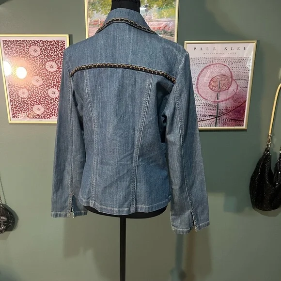 💕Just Be Vintage Classic Blue Denim Jacket Size 8 - Picture 5 of 6